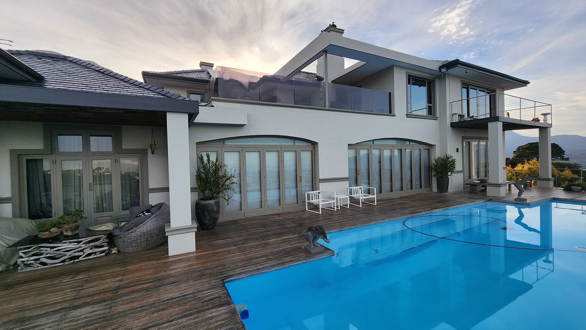 Luxury home with pool built by MM Group Construction in Somerset West, Cape Town